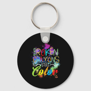 Crayons Still Colour Self Care Mental Health Probl Keychain