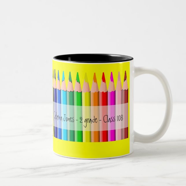 Crayons - tasse à deux tons customisée (Droit)