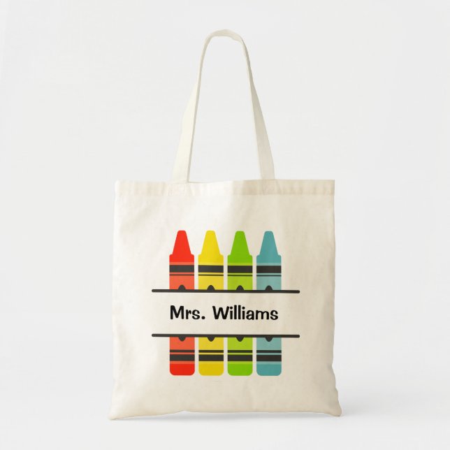 Crayons Teacher Tote - Teacher Appreciation (Front)