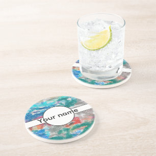 Crayons texture coaster