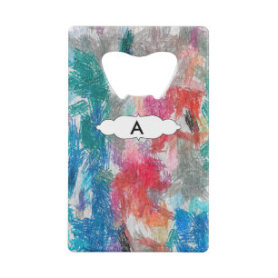 Crayons texture credit card bottle opener
