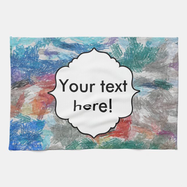 Crayons texture kitchen towel (Horizontal)