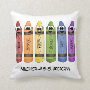 Crayons Throw Pillow