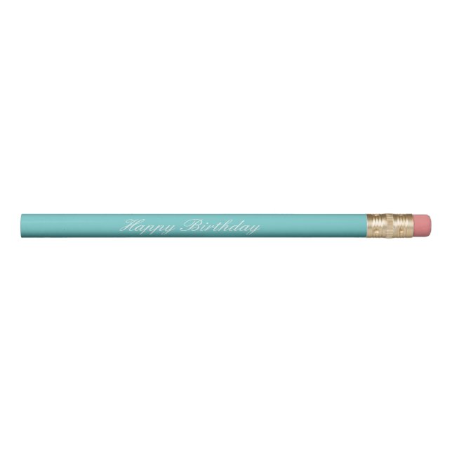Crayons turquoises de joyeux anniversaire de ciel (Devant)