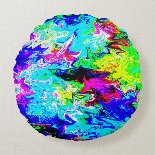 Crazed River....... Round Pillow (Front)