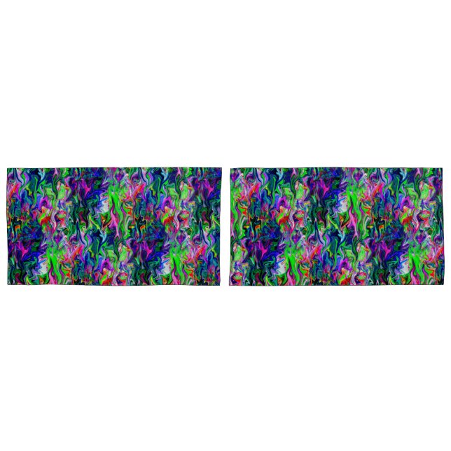 Crazee Squiggly Garden.... Pillowcase (Front-Set)