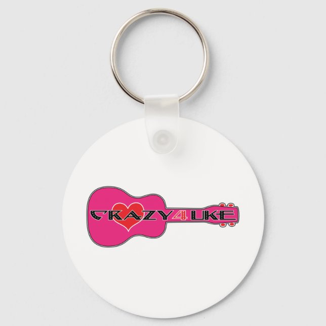 Crazy 4 Uke Keychain (Front)