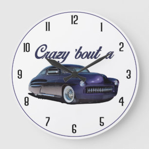 Crazy About A Car Large Clock
