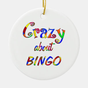 Crazy About Bingo Ceramic Ornament