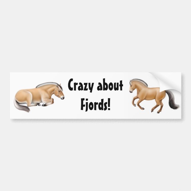 Crazy About Fjords Bumper Sticker (Front)