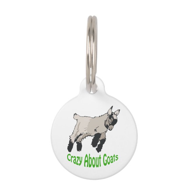 Crazy About Goats Pet Tag (Front)
