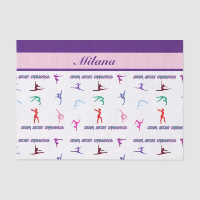 Crazy About Gymnastics Tissue Paper (Front)