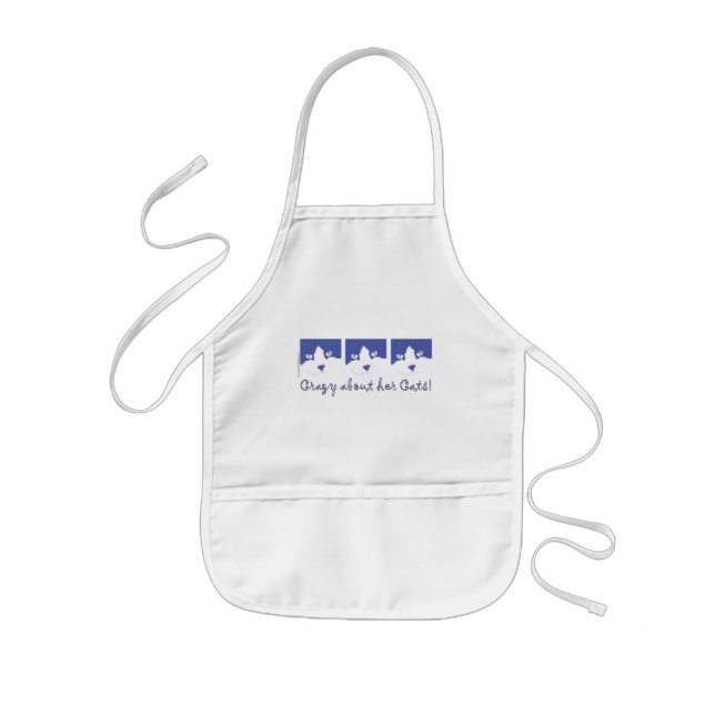 Crazy About Her Cats! Kids Apron (Front)