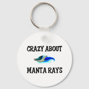 Crazy About Manta Rays Keychain