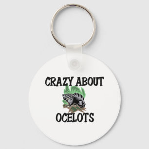 Crazy About Ocelots Keychain