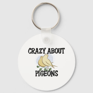 Crazy About Pigeons Keychain