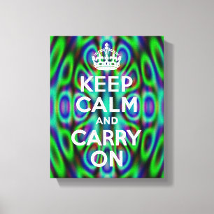 Crazy Abstract  Keep Calm Canvas Print