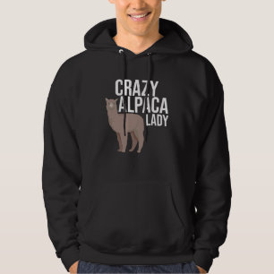 Crazy Alpaca Lady   Alpaca Llama Hoodie