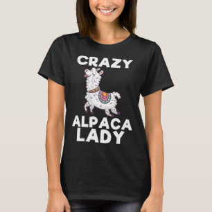 Crazy Alpaca Lady Animal T-Shirt