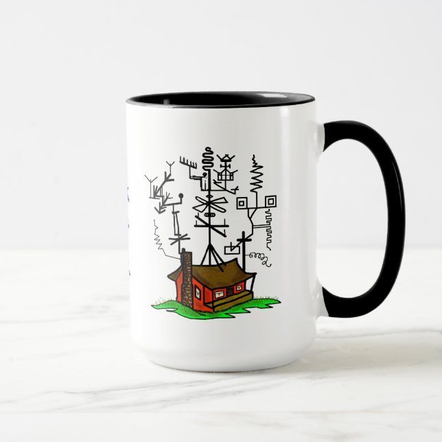 Crazy Antenna Ham Radio Home Coffee Mug (Right)