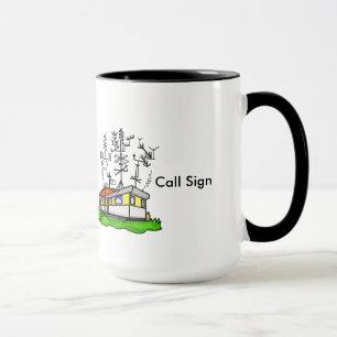 Crazy Antenna Mobile Home Ham Radio Mug  #2