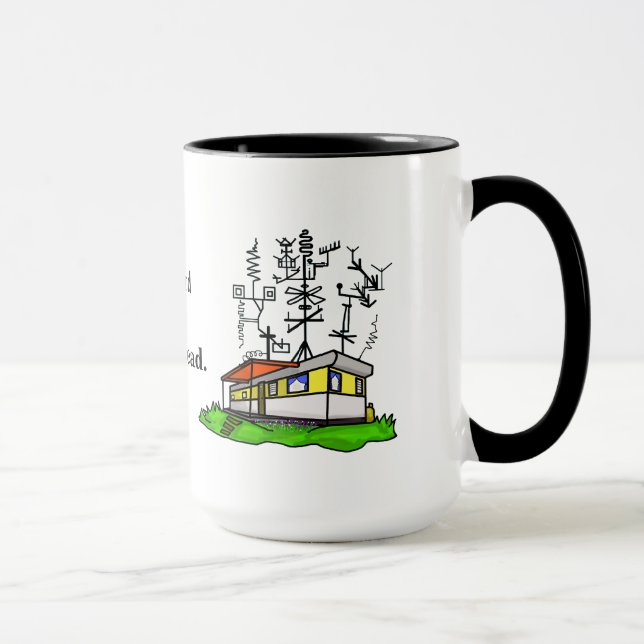 Crazy Antenna Mobile Home Ham Radio Mug #3 (Droite)
