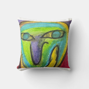 Crazy Art 1 Throw Pillow