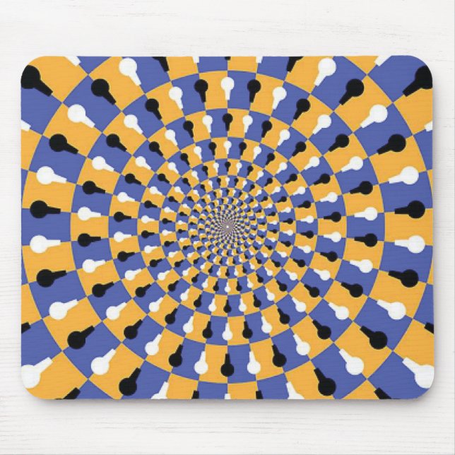 Crazy Artistic Optical Illusion Mouse Pad (Front)