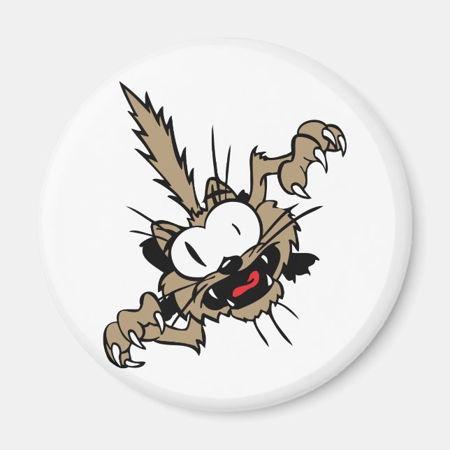 Crazy Attack Cat Magnet (Front)