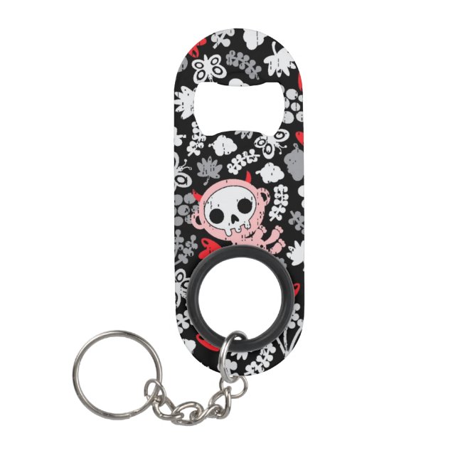 Crazy babies pattern mini bottle opener (Front)