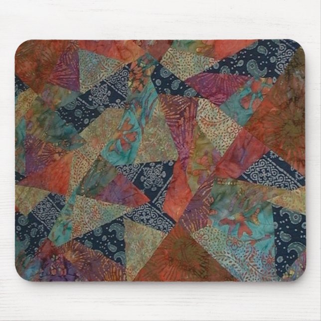 Crazy Batik Quilt Mouse Pad (Front)