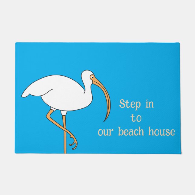 Crazy Beach Bird Door Mat (Front)