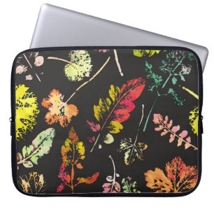 crazy beautiful watercolor pattern of leaves. hand laptop sleeve