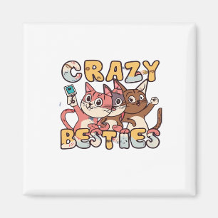 Crazy Besties Taking Funny Selfies Work Bestie Gif Magnet