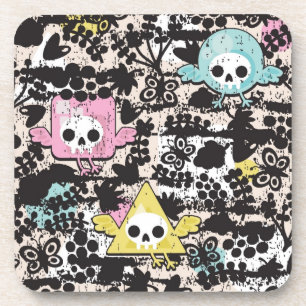 Crazy birds pattern coaster