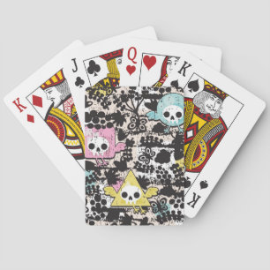 Crazy birds pattern playing cards