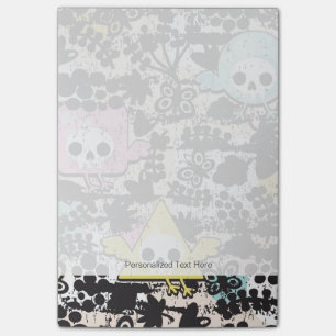 Crazy birds pattern post-it notes