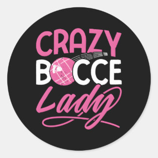 Crazy Bocce Ball Classic Round Sticker