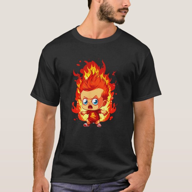 Crazy burning Child T-Shirt (Front)