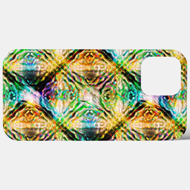 Crazy burnt colourful texture, abstract squares    Case-Mate iPhone case (Back (Horizontal))