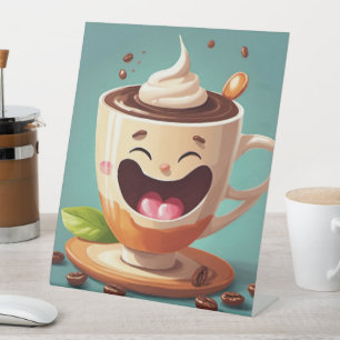 Crazy Café - Panneau de piédestal