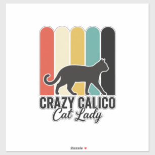 Crazy Calico Cat Lady Vintage Retro Cat Design_1