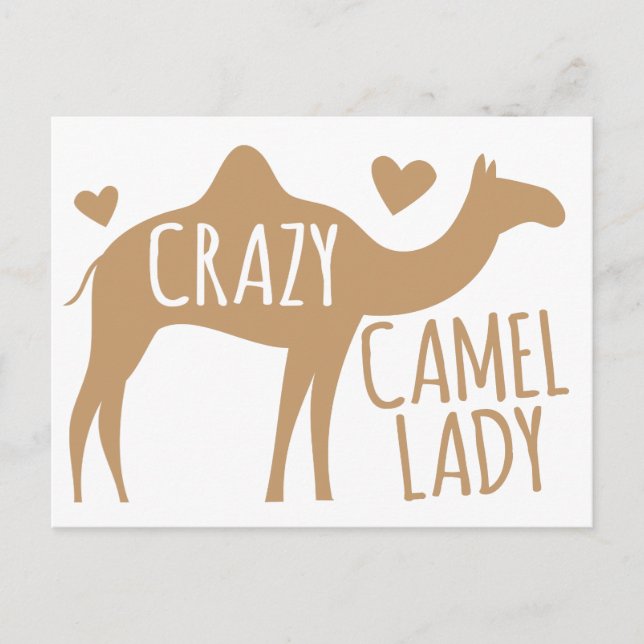 Crazy Camel Lady Postcard (Front)