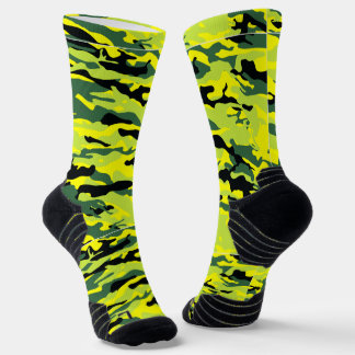 Crazy Camouflage Green Socks