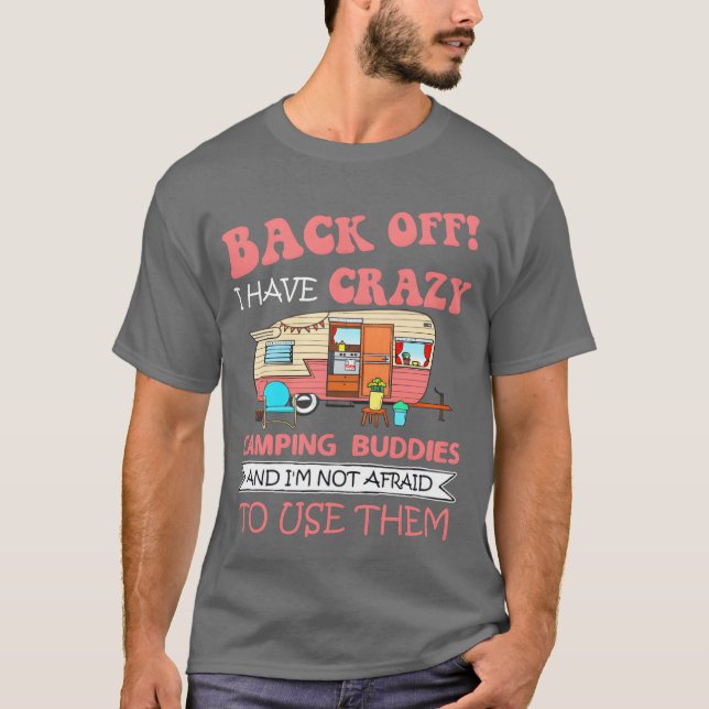 Crazy Camping Buddies boy T-Shirt (Front)