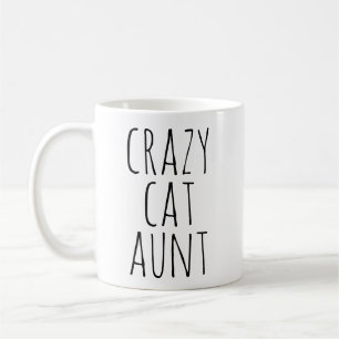 Crazy Cat Aunt Text Design Coffee Mug