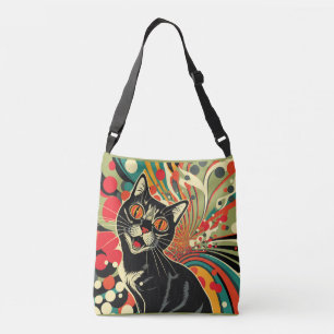 Crazy Cat Crossbody Bag