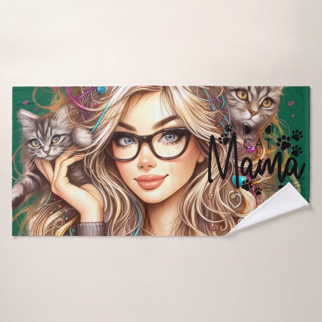 Crazy Cat Lady  Bath Towel (Bath Towel)