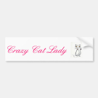 Crazy Cat Lady Bumper Sticker