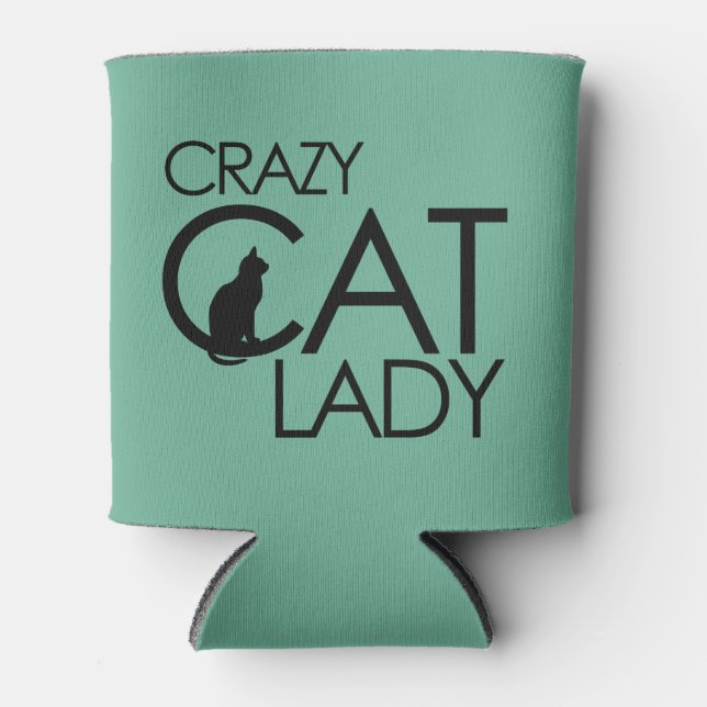 Crazy Cat Lady Can Cooler (Front)